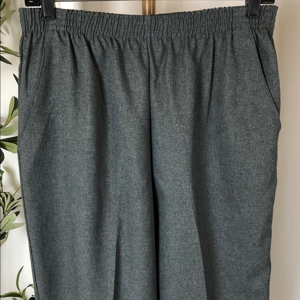 Vintage Donkenny Elastic Waist Tapered Trousers - Charcoal Gray Sz 18 (V1) - Picture 2 of 8